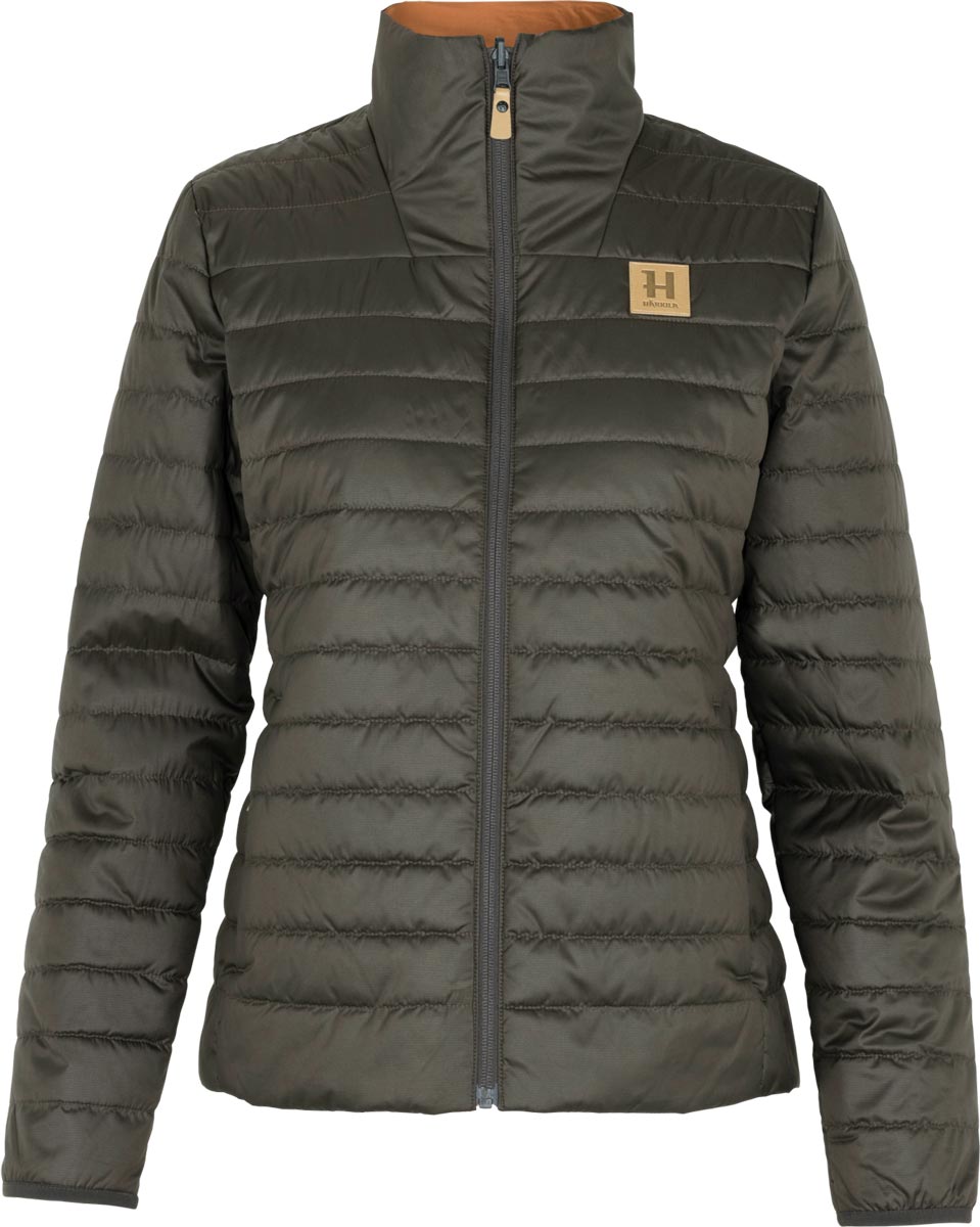Damen Härkila Wendesteppjacke Kalix HSP in Shadow Brown/Arabian Spice mit Steppung und Reißverschluss.