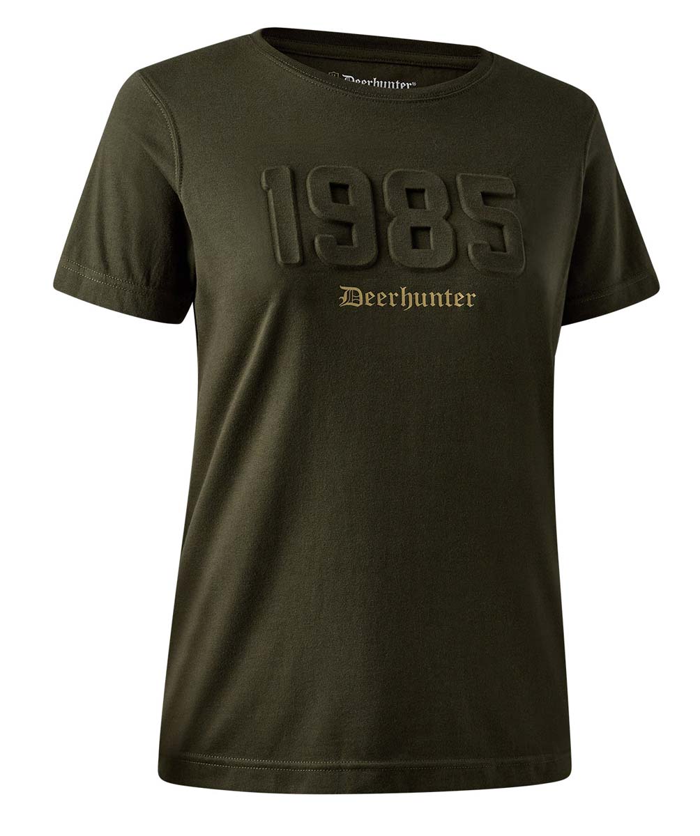 Deerhunter T-Shirt Jubilee mit 3D-Logodruck in Gruen, Vorderseite
