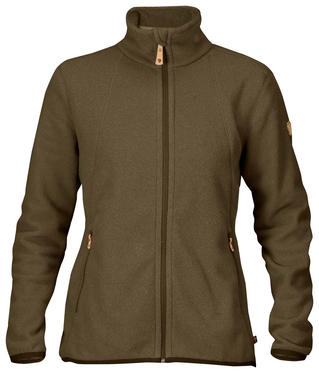 Fjäll Räven Fleecejacke Stina  Dark Olive, Frontansicht