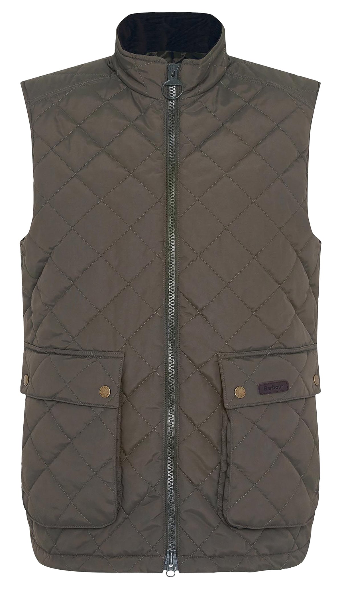Barbour Weste Fernwood mit Stehkragen und quadratischem Steppmuster, Vorderseite