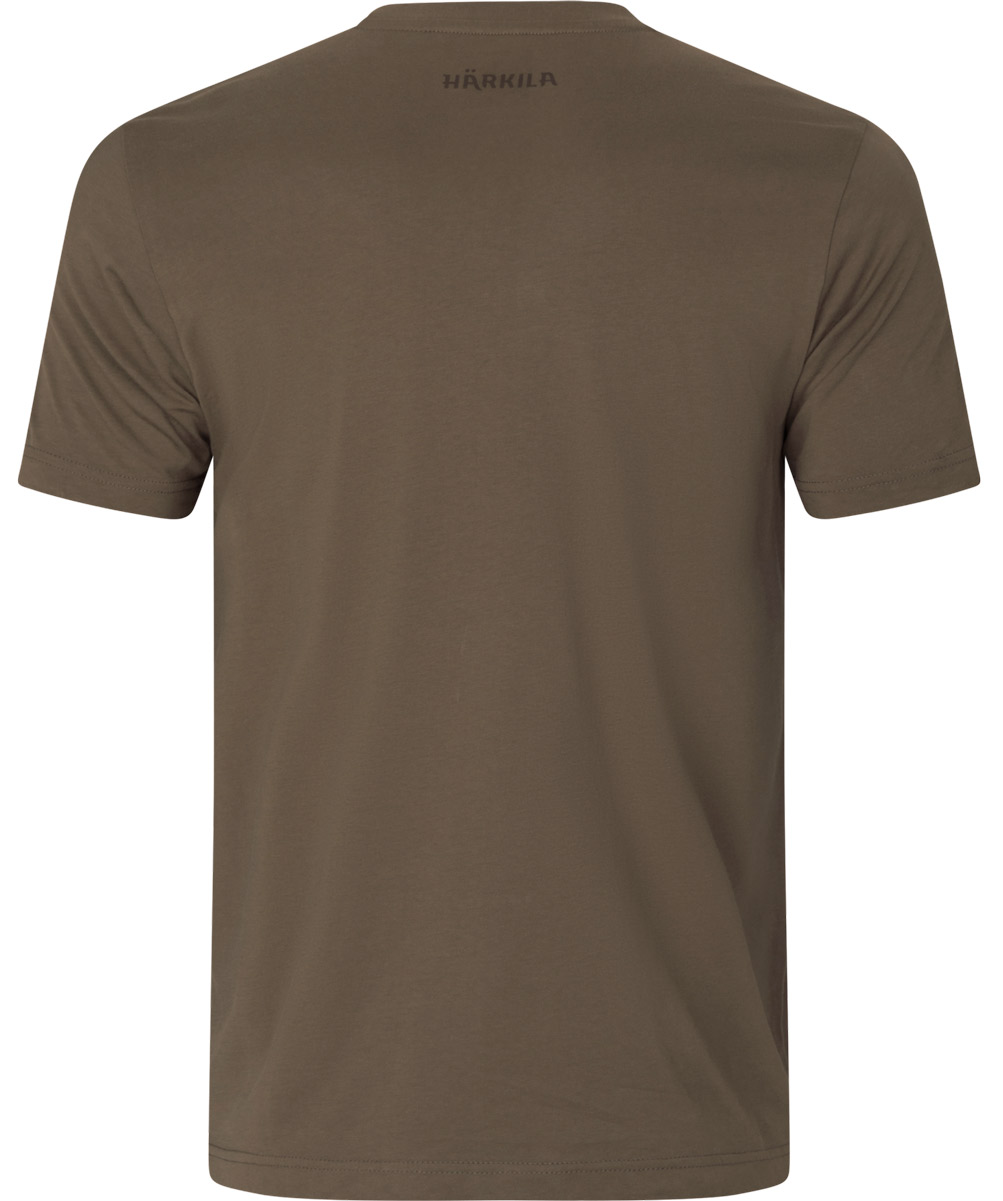 Rückseite des Härkila T-Shirts H-Logo in Willow Green mit schlichtem Design und sauberem Schnitt.