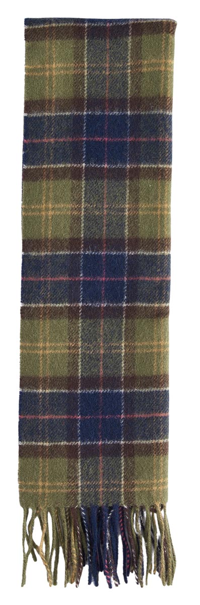 Barbour Schal aus Lammwolle im Tartan-Muster, zusammengelegt