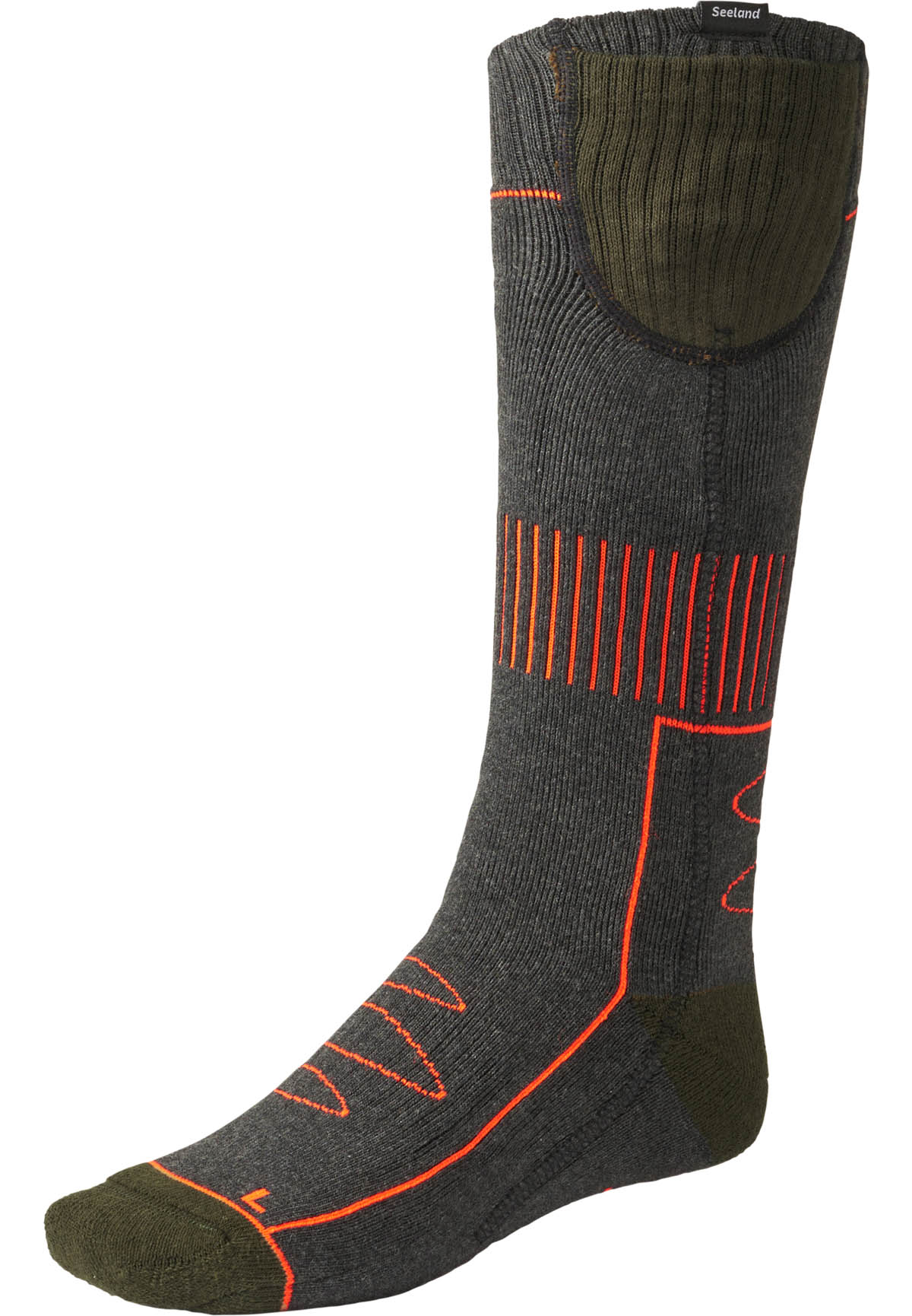 Seeland Heizsocken Celsius mit Powerbanktaschen am Sockenbund, Voderseite