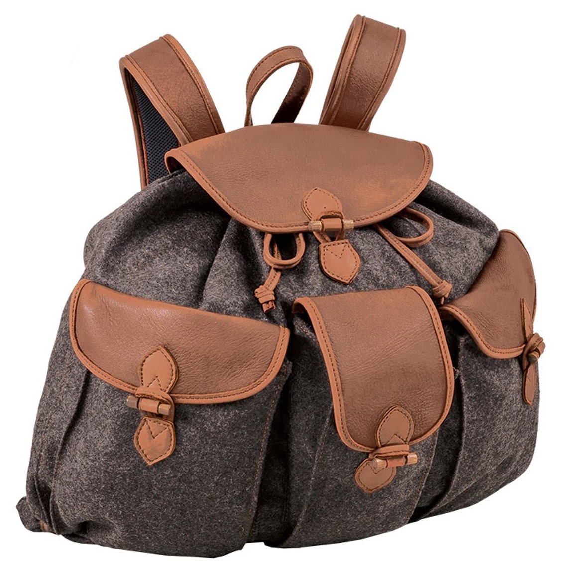Rucksack Loden de Luxe Grau / Elchleder 30l