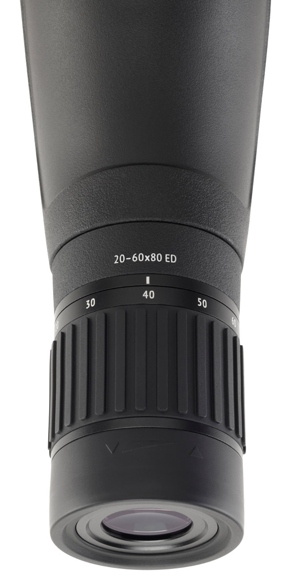 Minox Spektiv ED 20-60x80, Detailansicht hinten von oben