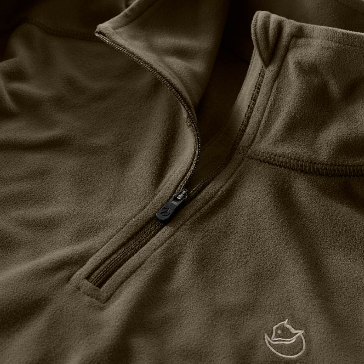 Fjäll Räven Fleeceshirt Skare Half Zip  Olive, Detail