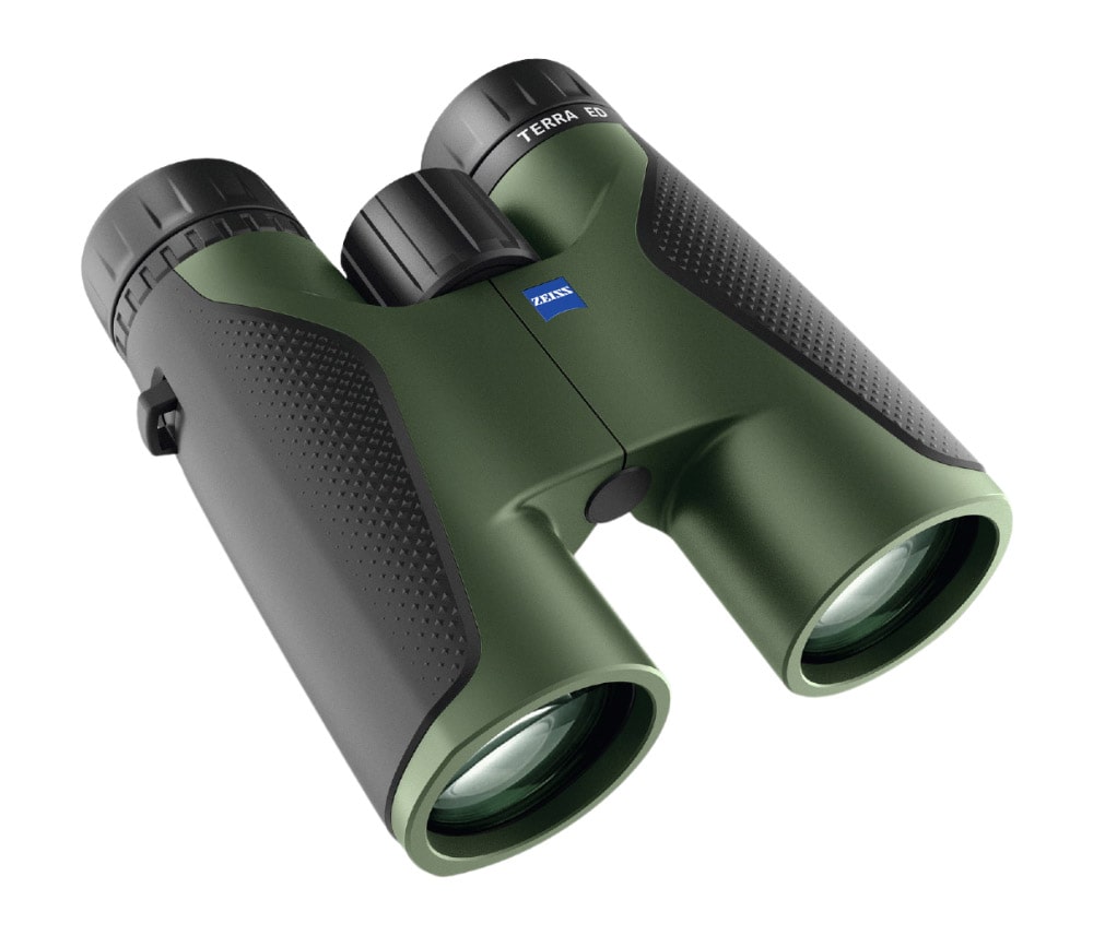 Das Zeiss  Fernglas Terra-ed-10x42-schwarz-gruen_schraeg von oben