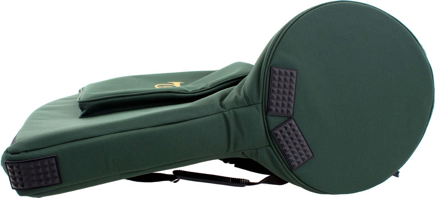 Parforcehorn-Tasche Schaumstoff mit Außentasche Rucksackriemen
