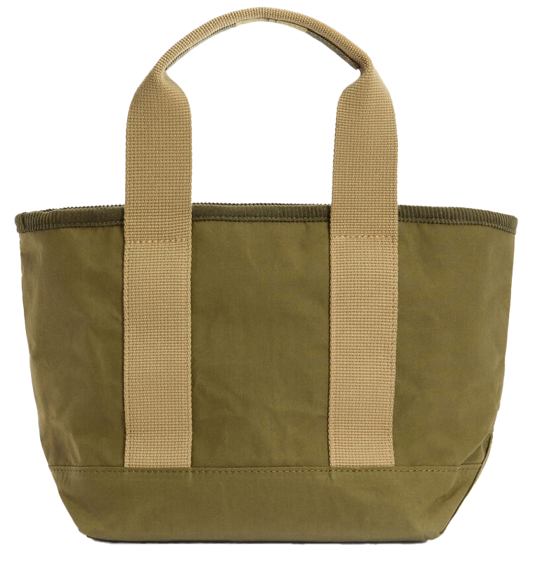 Barbour Tasche Mini Mya Tote Bag in der Farbe Dusty Green, Frontansicht der Tasche mit den Handgriffen