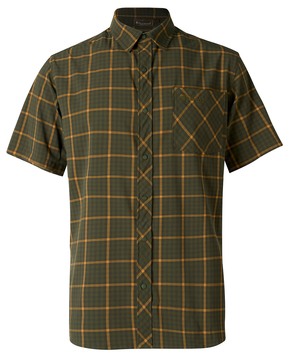 Pinewood T-Shirt Outdoor mit Brusttasche und Kentkragen, Vorderseite