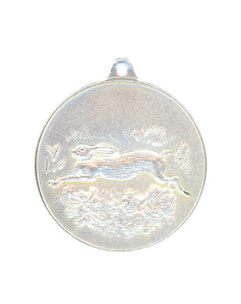 Jagdmedaille Hase 40mm Silber