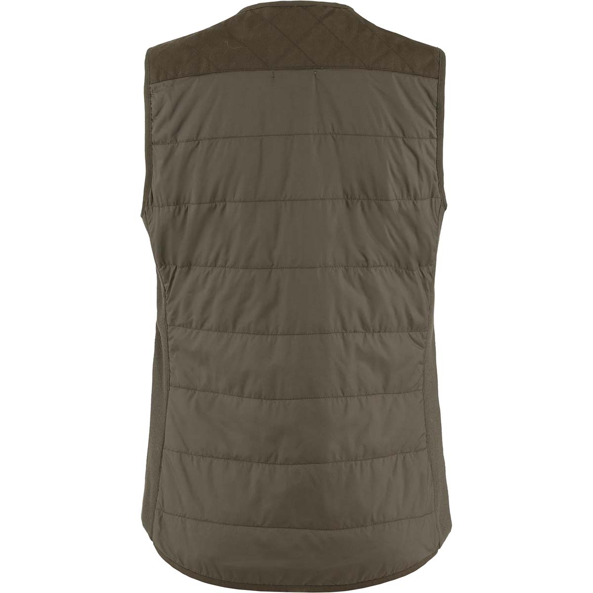 Fjäll Räven Weste Forest Wool Padded in Dark Olive, Rückenansicht