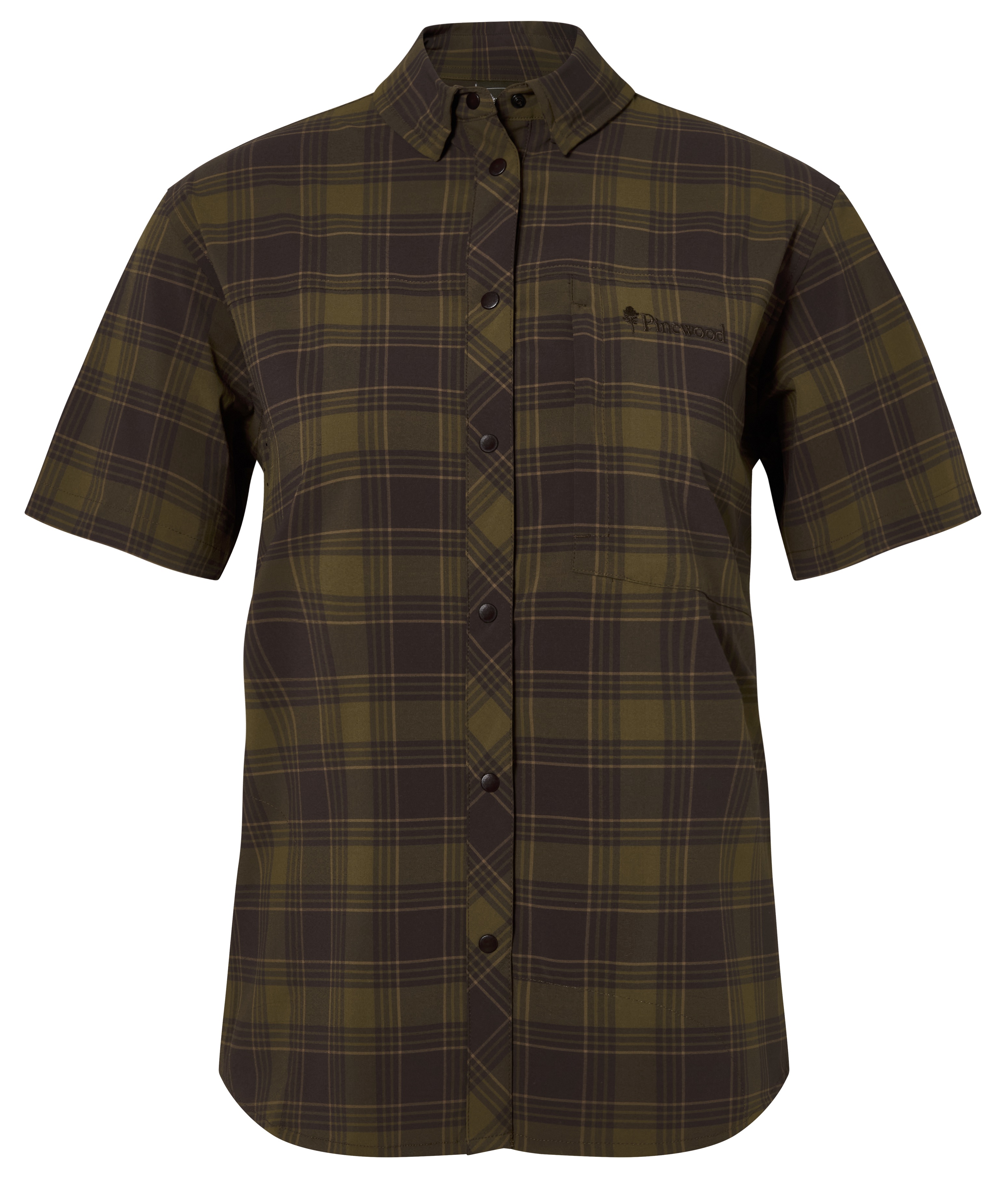 Pinewood Bluse Abisko Trekking in Dark Olive und Dark Sandstone, Vorderansicht