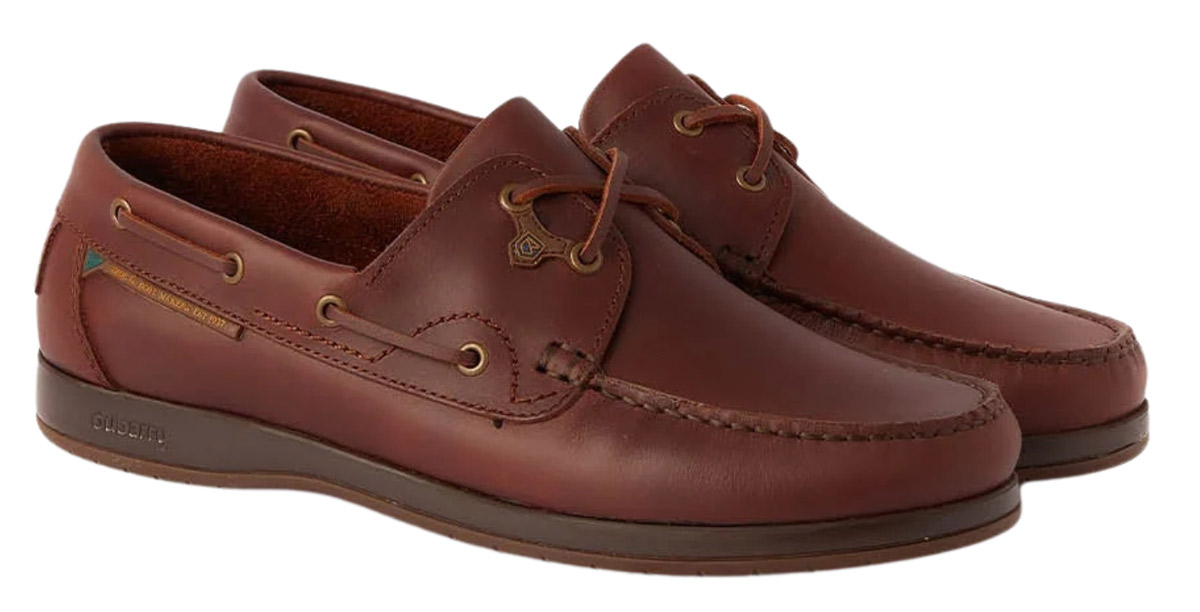 Dubarry Halbschuh Sailmaker X LT in Mahogany, beide Schuhe schräg von der Seite