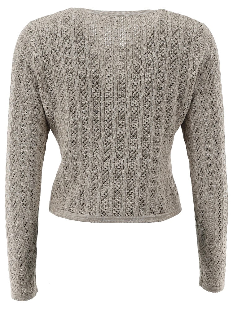 Damenstrickjacke Rundhals