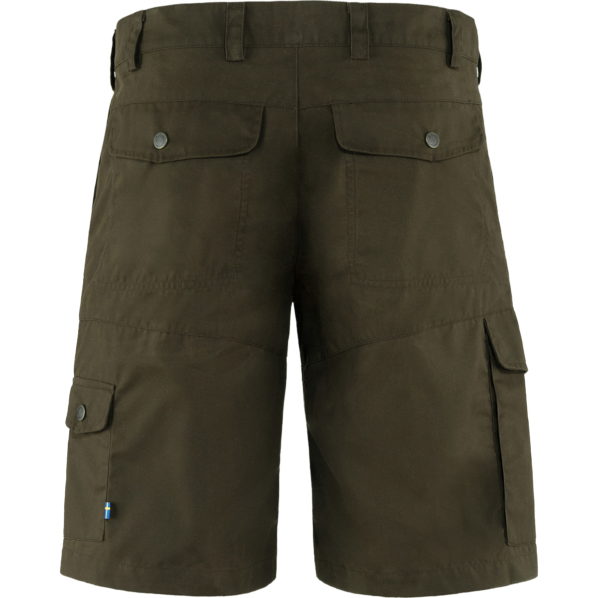 Die Shorts Karl Pro in dunklem Olivgrün von Fjäll Räven, Rückansicht