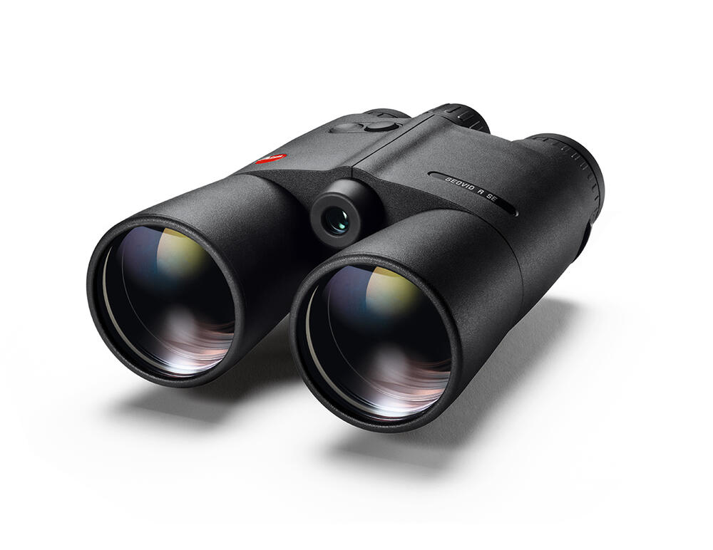 leica geovid r se fernglas leicht nach links geneigt hochwertige verarbeitung und ergonomische form