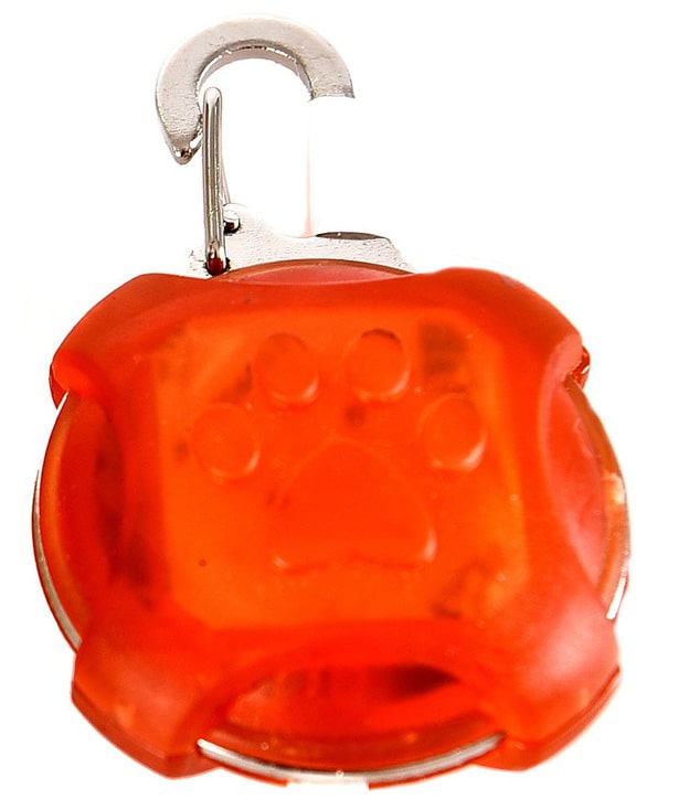 Farmland LED Anhänger Rot mit Karabiner und 3 Leuchtmodi, Vorderseite