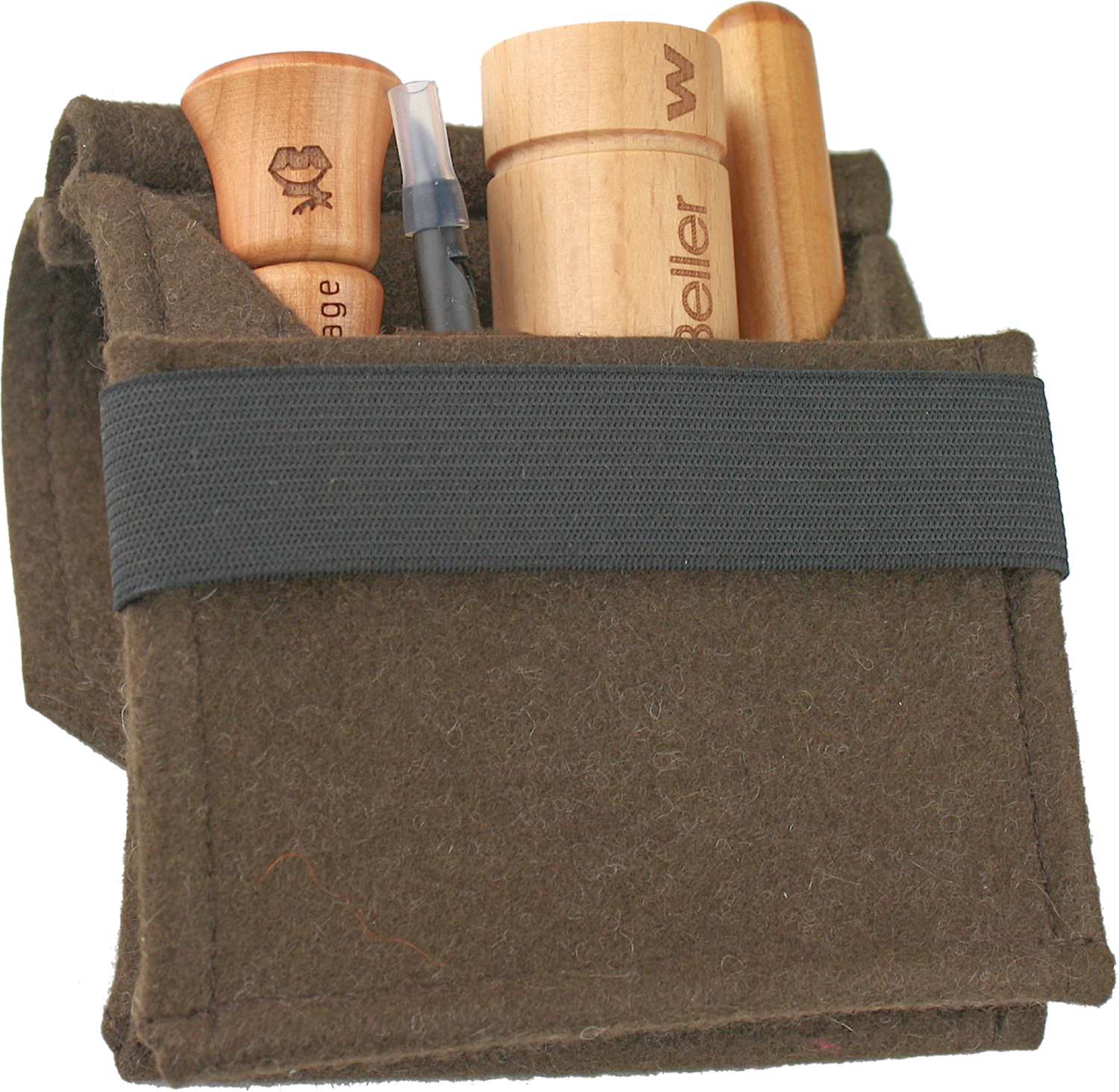 Fuchsreiz- und Ranzzeitset 4 teilig - mit Lodenetui