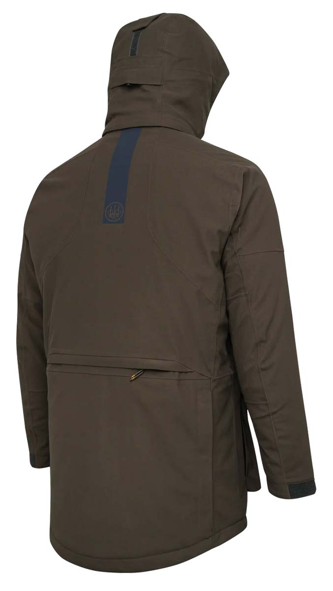 Beretta Jacke Bakhold Thermo mit Funkgerättasche und abnehmbarer Kapuze, Rückseite