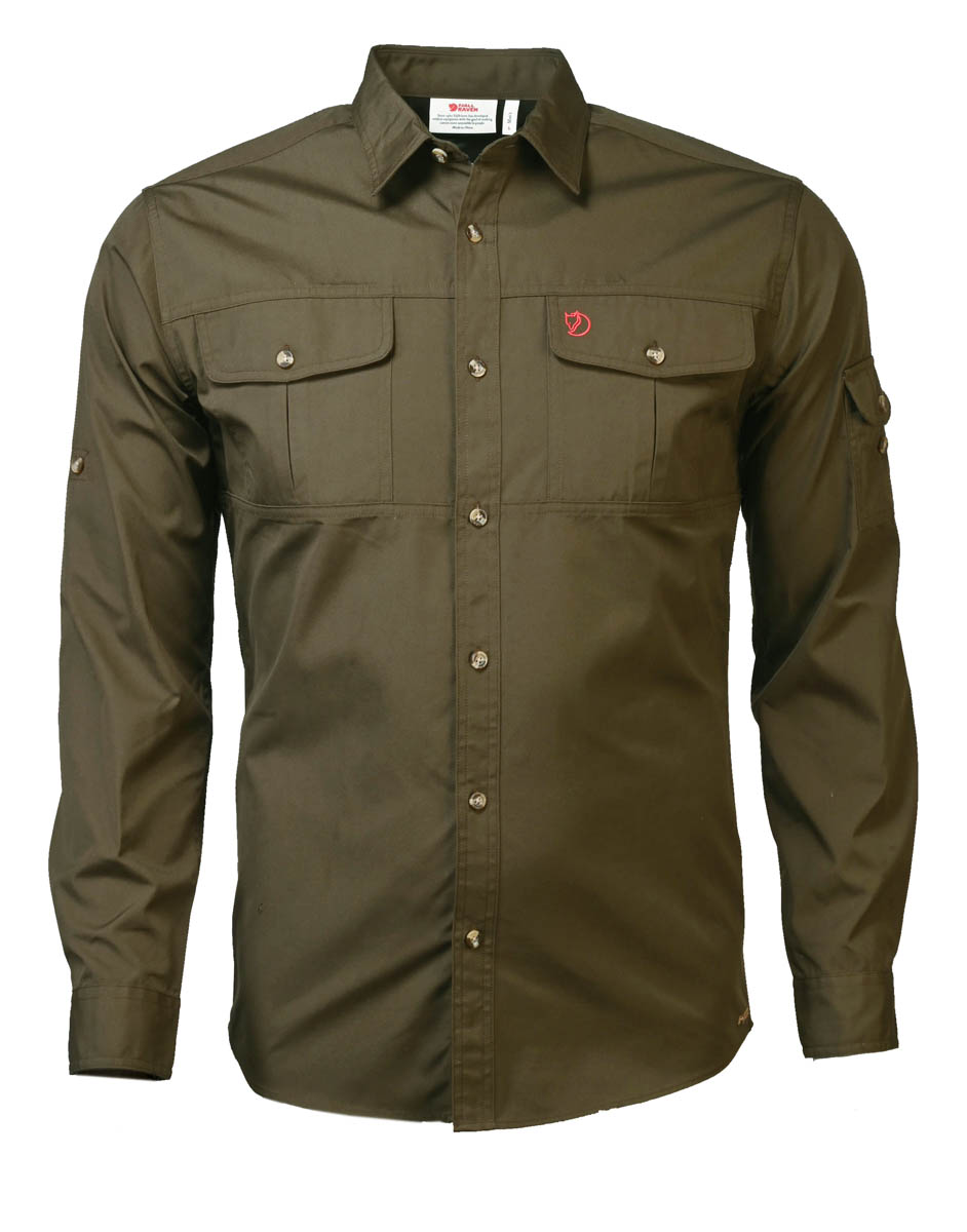 Fjäll Räven Shirt Singi Trekking in der Farbe Dark Olive, Vorderansicht