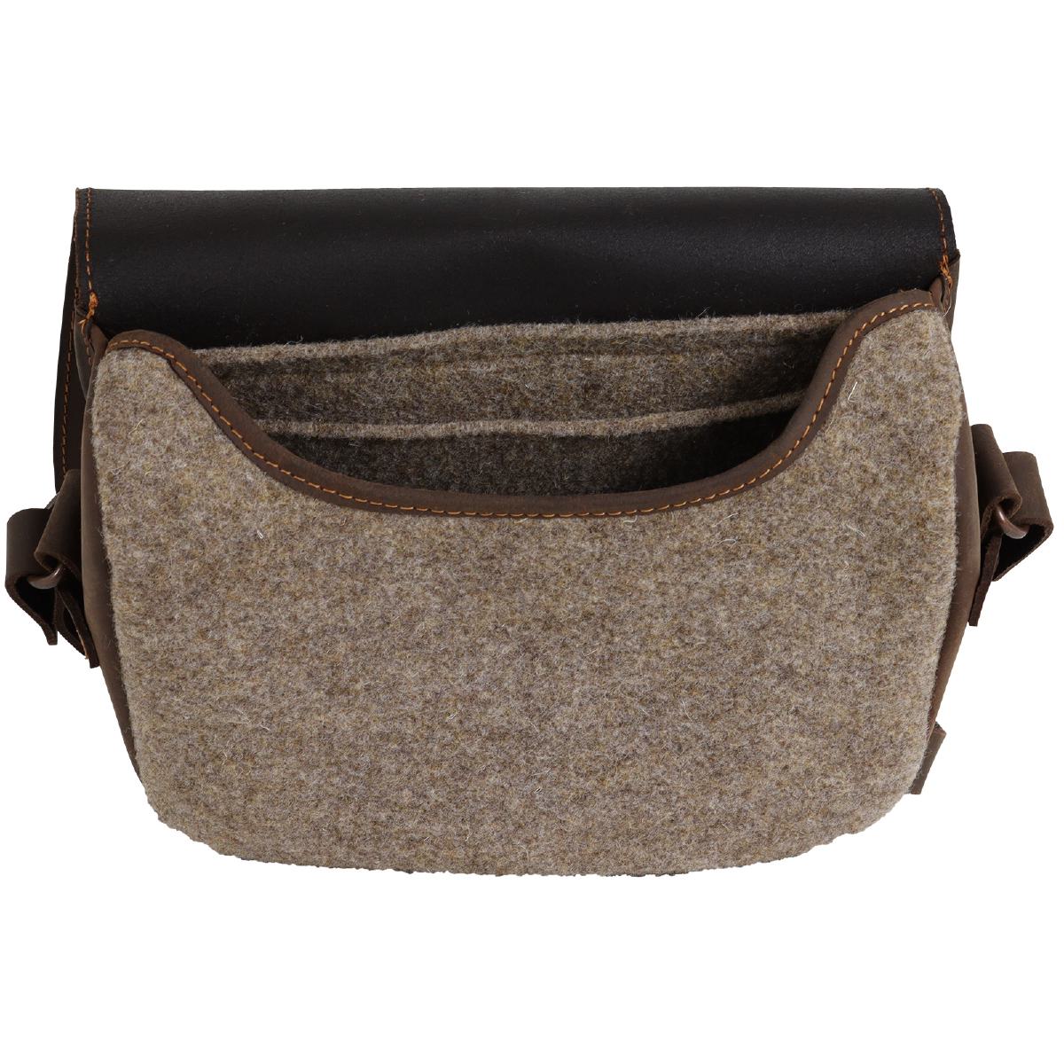 AKAH Ranger Leder Jagdtasche mit Lederzwischenwand, Innentasche