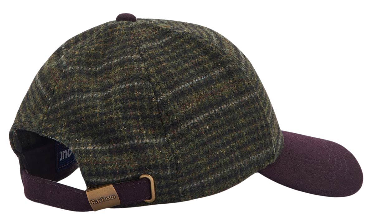 Barbour Cap Clyde in Brown/Olive Plaid, Rückansicht