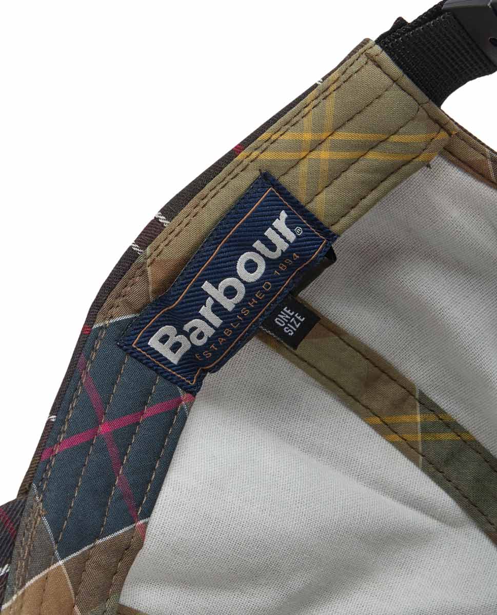 Barbour Cap Telfield Tartan Classic, Detail innen mit Logo