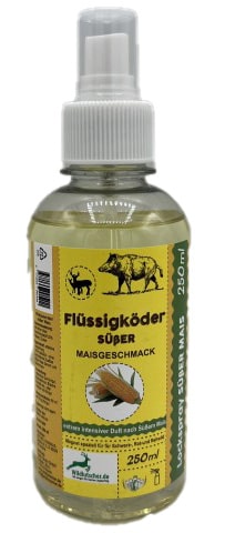 Wildlutscher Koederspray Zuckermais Sirup, 250 ml Sprühflasche, Vorderseite