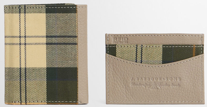 Rückseite des Barbour Portemonnaie Cresswell mit schlichtem Design und sauber verarbeiteten Kanten.