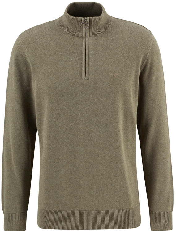 Barbour Troyer Cotton in der Farbe Smokey Olive einem hellen graulichen Braunton