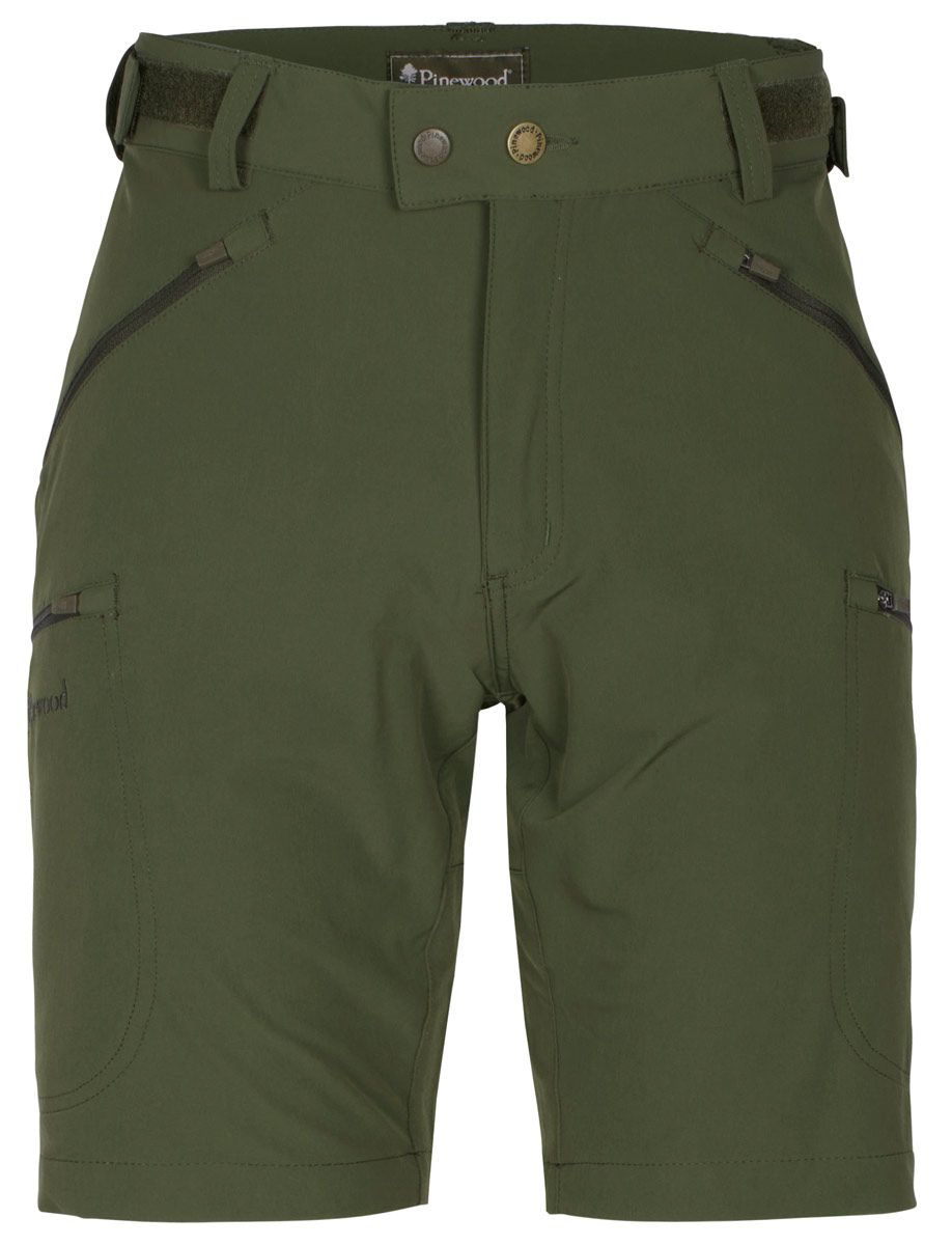 Pinewood Shorts Abisko Light Stretch in Moss Green, Vorderansicht