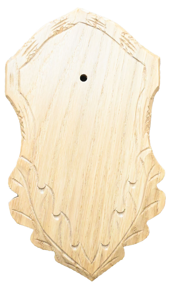 adolf boese gehoernbrett eiche geschnitzt 15x10cm jagdtrophäenbrett fuer geweih oder horn