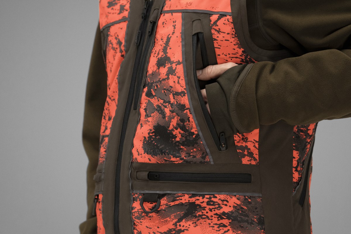 Härkila Signalweste Wildboar Pro Safety Axis MSP® Orange Blaze/Shadow brown