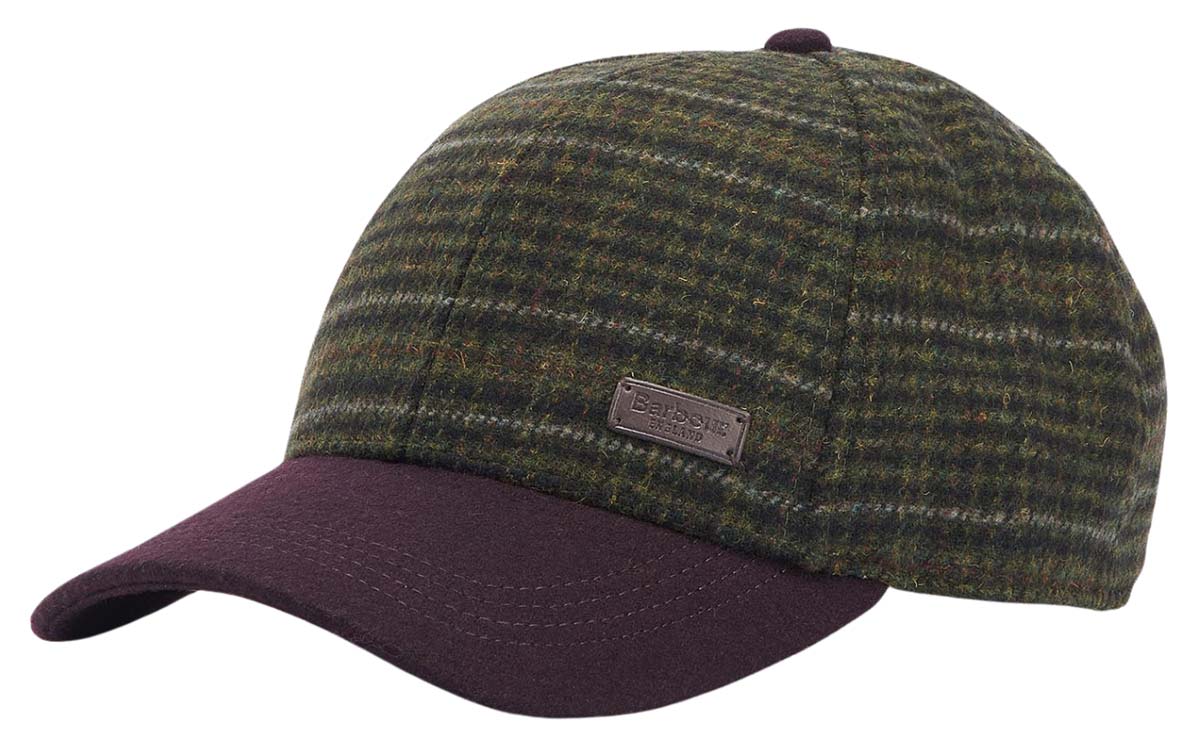 Barbour Cap Clyde in Brown/Olive Plaid, Vorderansicht