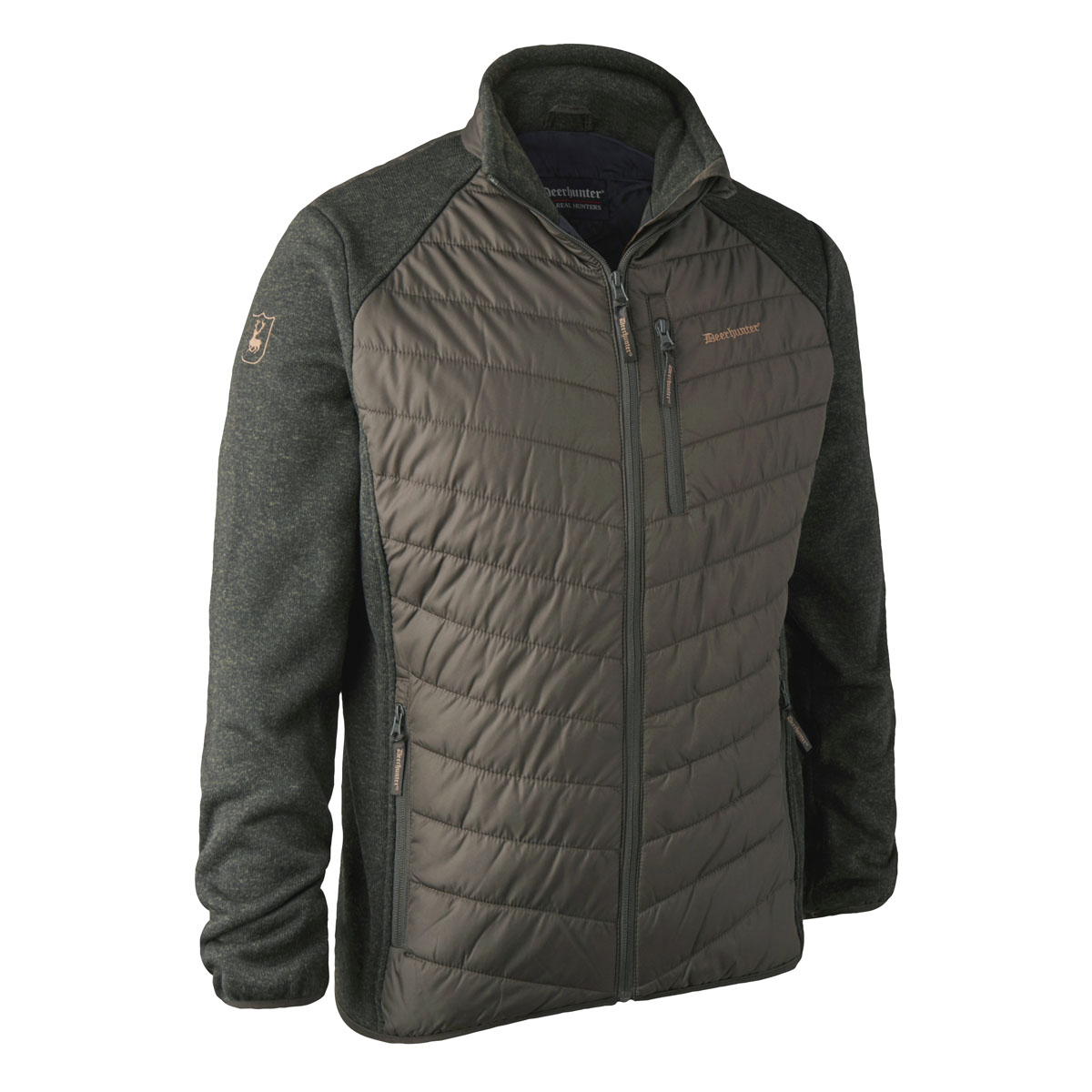 Deerhunter Jacke Wattierte Jacke Moor mit Strick für Jagd und Freizeit atmungsaktiv