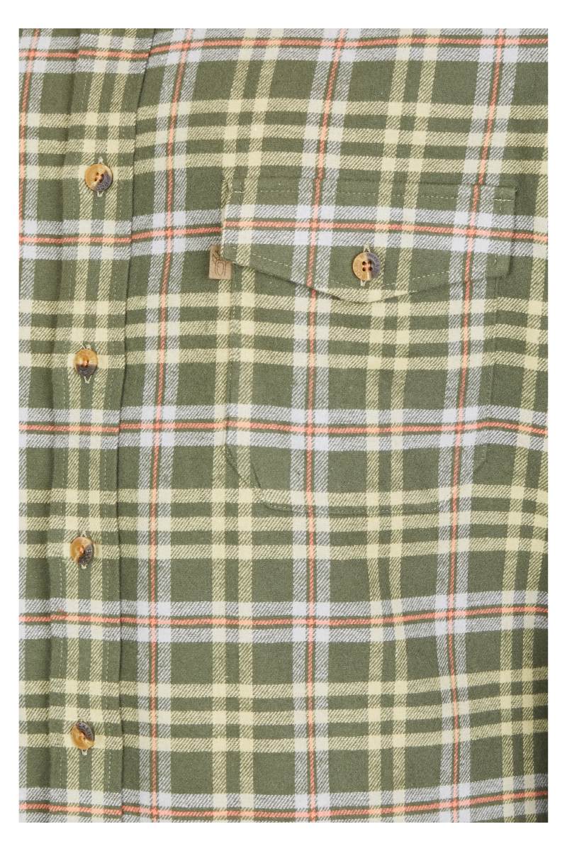 Das Hemd Flanell Comfort Fit Oliv kariert von Böker