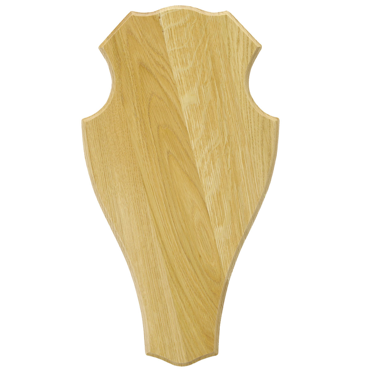Geweihbrett 52x26cm Eiche - Hell - Rund