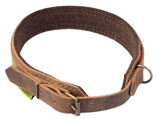 Waldkauz Halsung ''Patzel'', aus Leder in braun