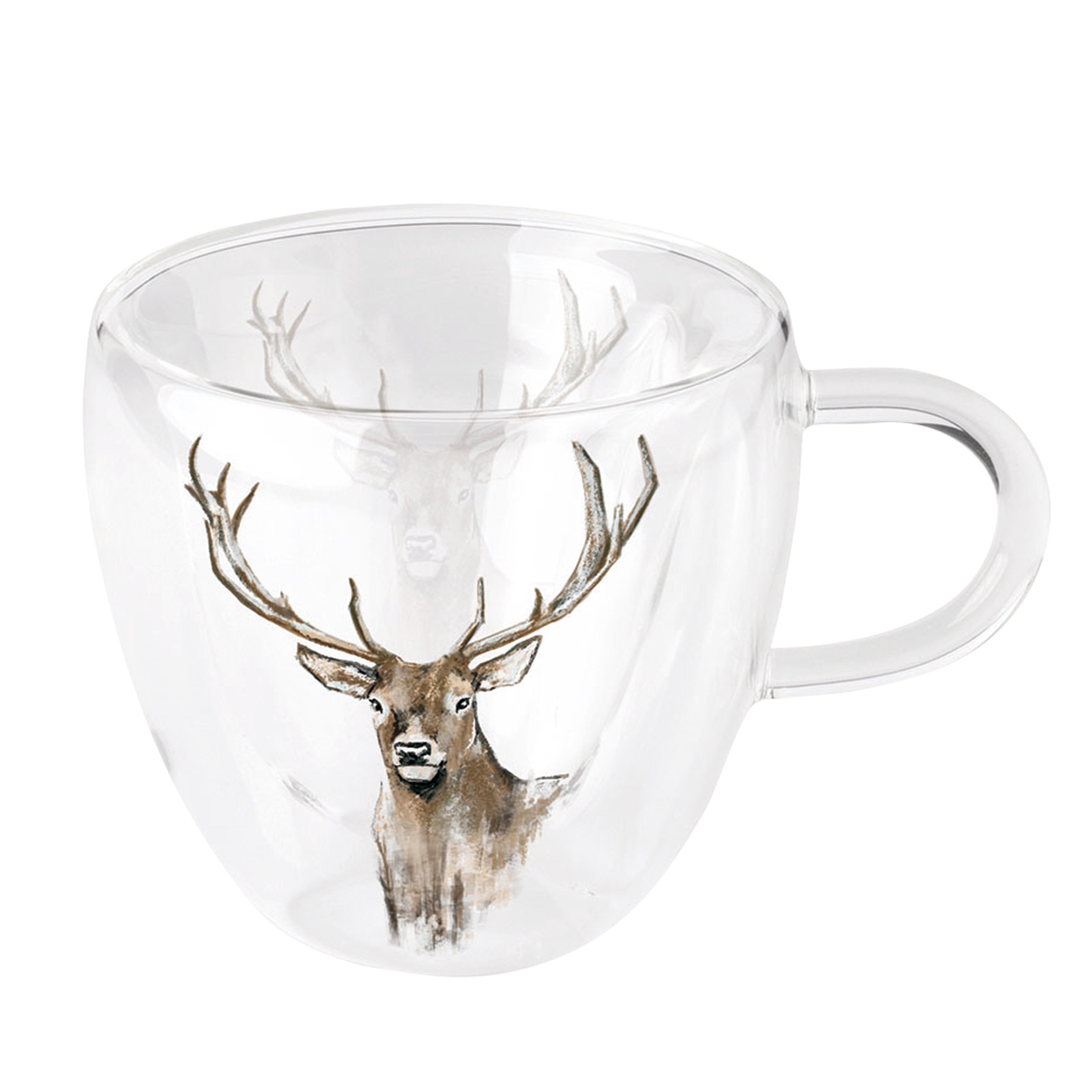 Glasbecher Rothirsch Doppelwand-Glas / 200ml