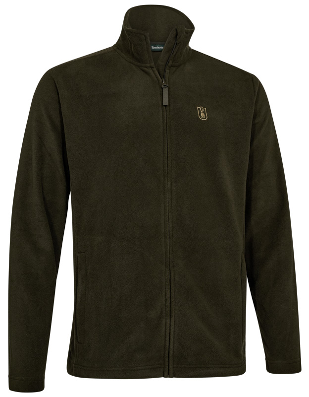 Deerhunter Fleecejacke Atlas Light, Jacke aus Fleece für Männer, in der Farbe Timber mit Stehkragen, agbebildet ist die Vorderseite
