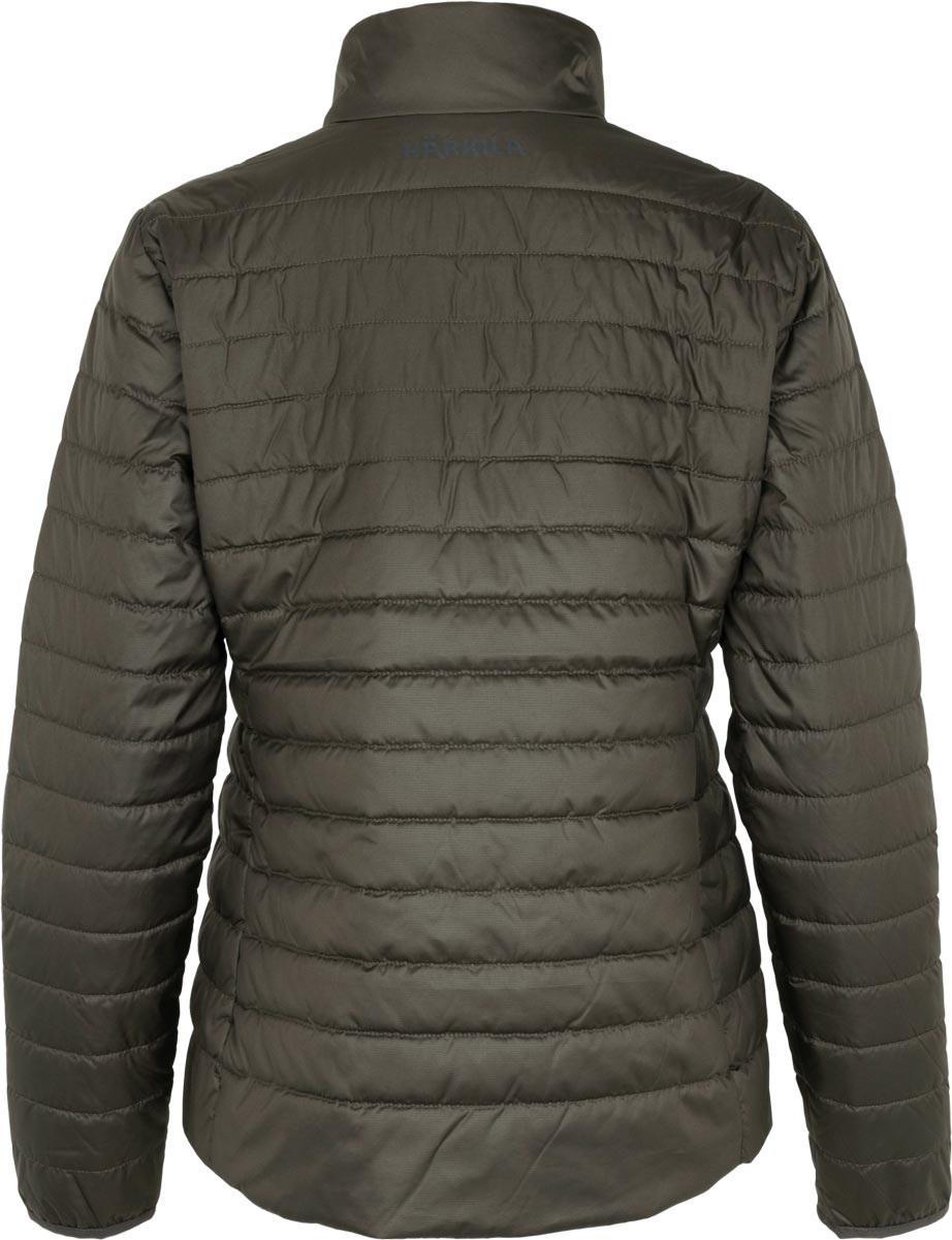 Härkila Wendesteppjacke Kalix HSP in Shadow Brown/Arabian Spice mit Steppung und in Rückansicht.