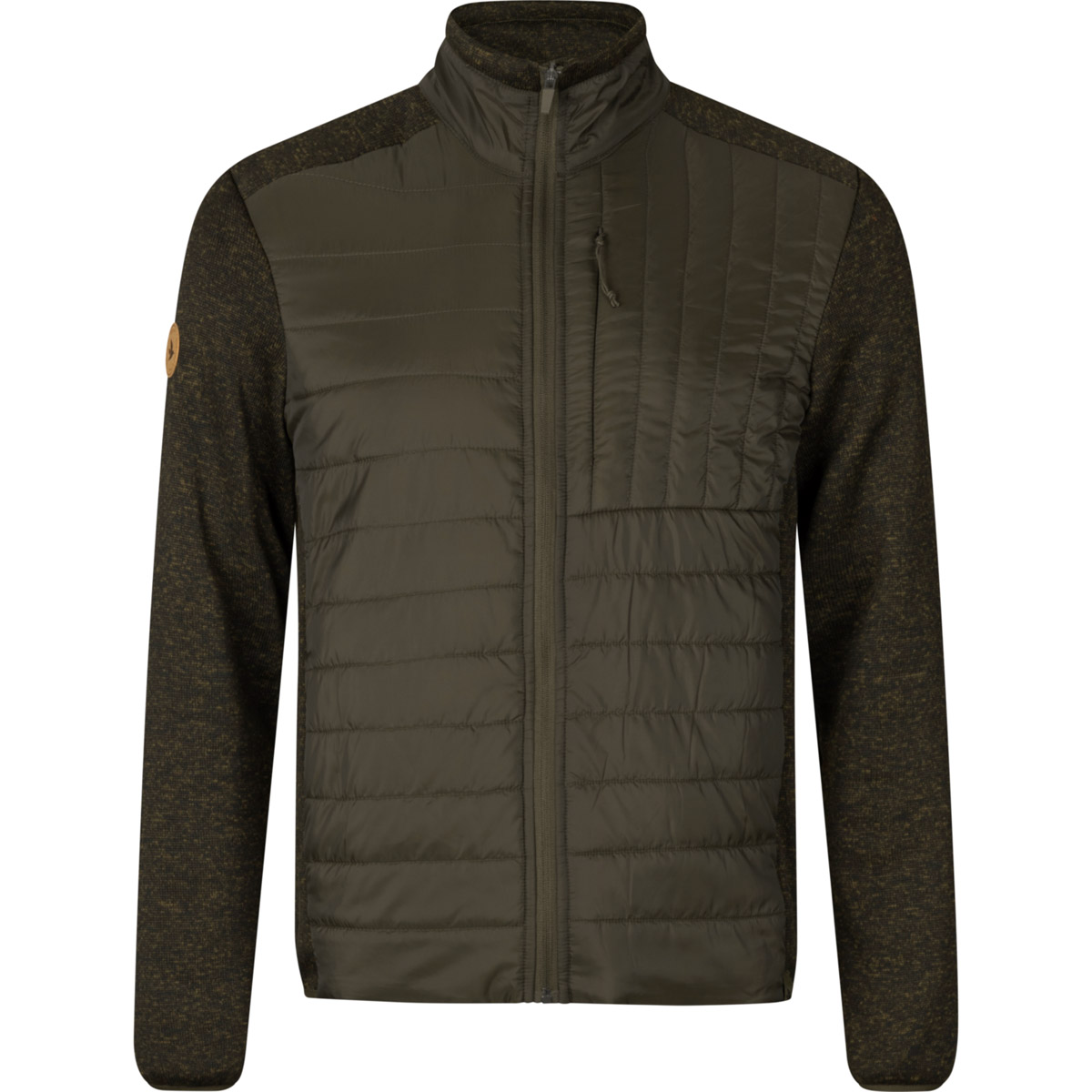 Frontansicht Hybridjacke Seeland Theo Pine Green | Wärmende Jagdjacke  Bequem und isolierend  als Zwischen- oder Außenschicht