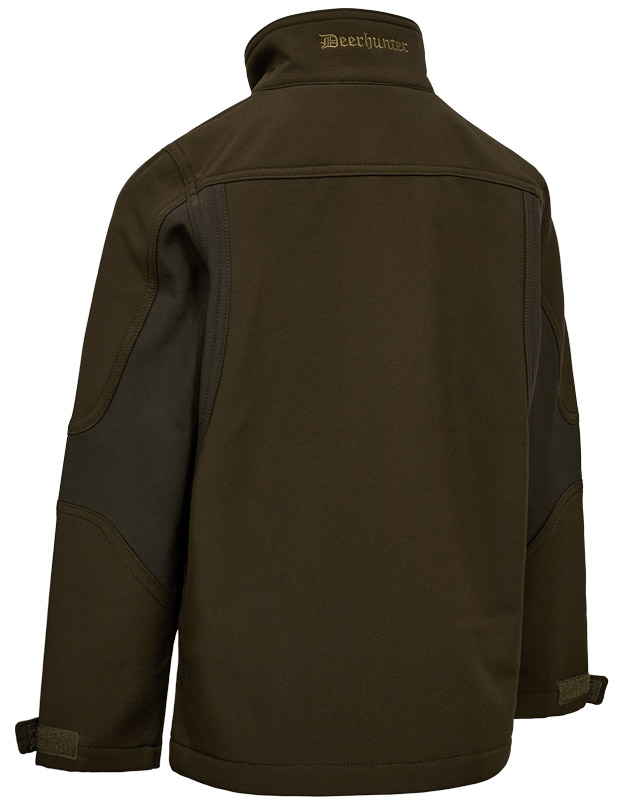 Rückseite Deerhunter Softshelljacke Rogaland Youth in Farbe Fallen Leaf dunkelbraun