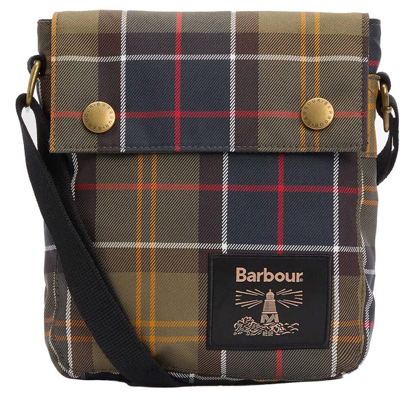 Barbour Tasche Torridon Tartan Flight, Frontansicht der Umhängetasche mit Classic Tartan-Muster