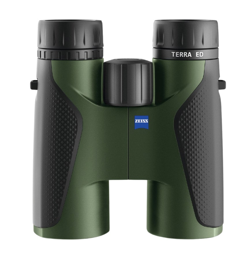 Das Zeiss  Fernglas Terra-ed-10x42-schwarz-gruen_stehend