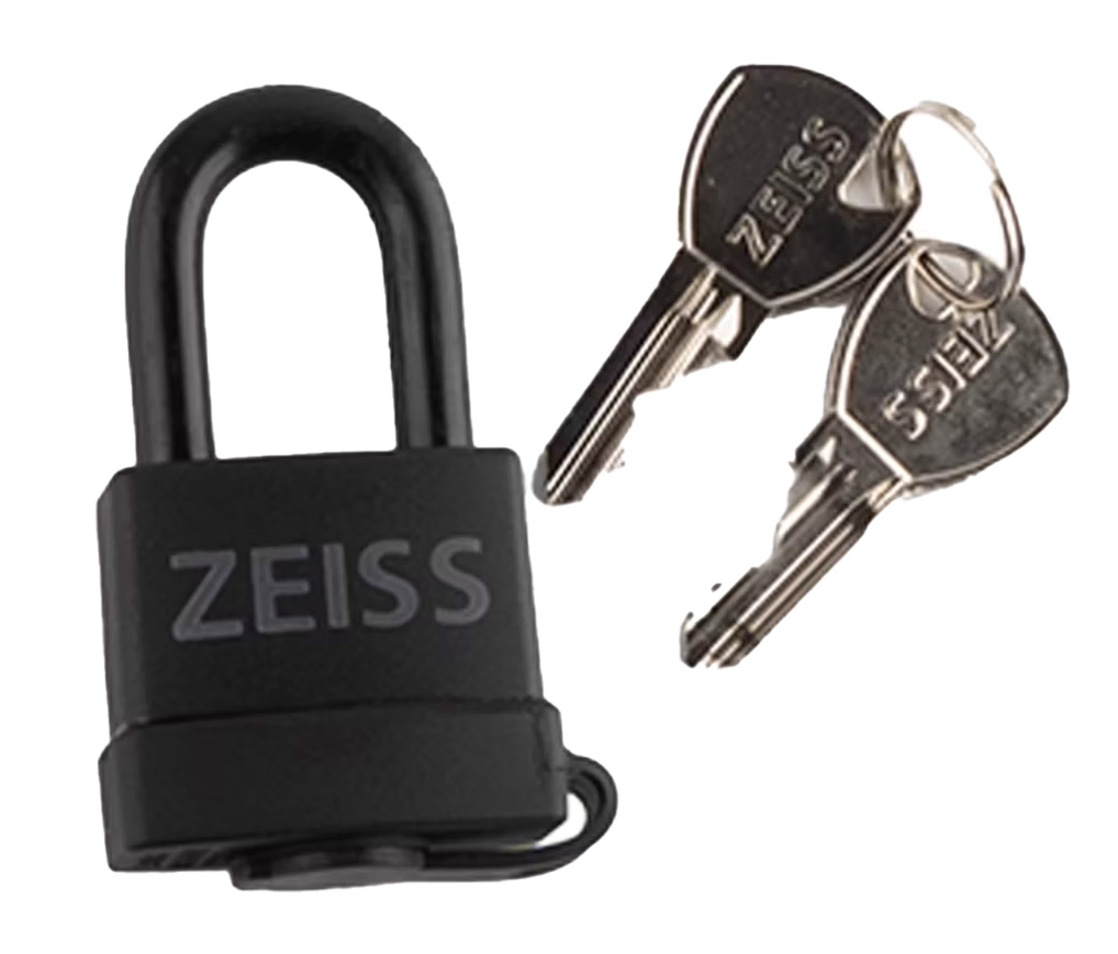 zeiss vorhängeschloss mit schlüssel daneben