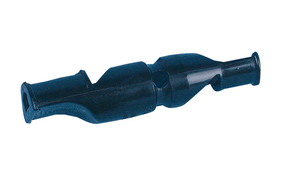 ACME Doppelpfeife 640 in schwarz 9 cm lang, Vorderseite