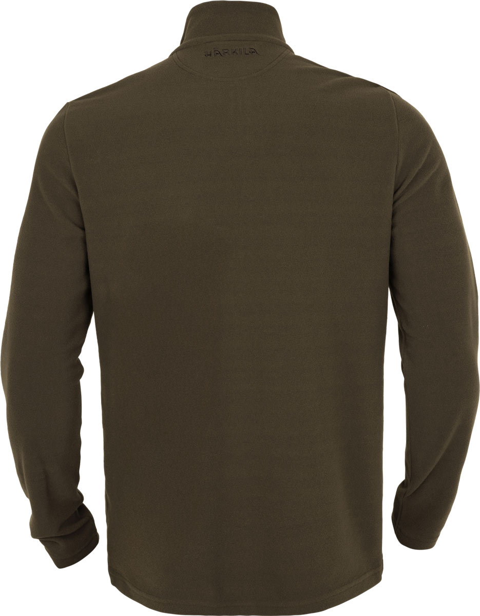 Härkila Fleecepullover Fyrr in Willow Green mit Rückansicht.