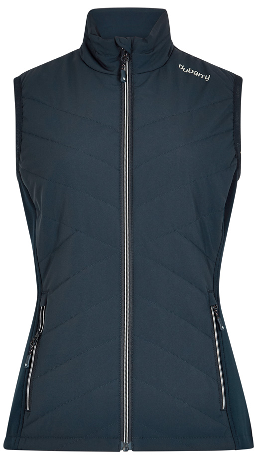 Dubarry Weste Sunway in der Farbe Navy, dunkelblaue Weste mit hohem Kragen
